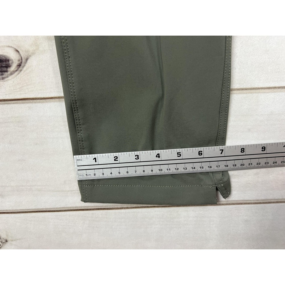 Eddie Bauer Pants Womens 12‎ Green Cargo Stretch Outdoor Belted Hiking Pockets - Picture 8 of 9